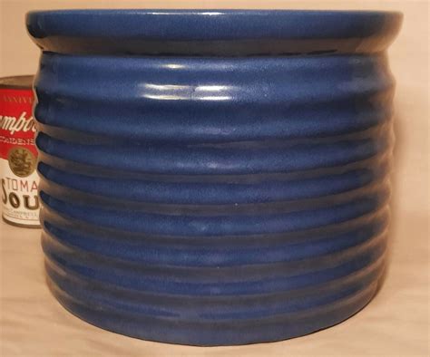 Spice Jar Vtg Bauer Pottery Canister California Cookie Ringware Cobalt