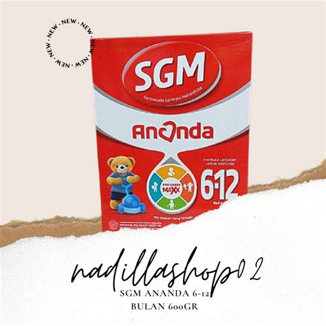 Jual SGM Ananda 6 12 Bulan 600gr Shopee Indonesia