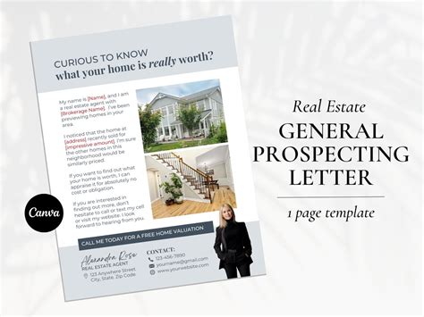 Real Estate Prospecting Letter Real Estate Letter Template Canva