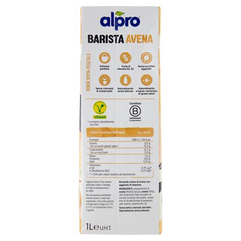 Alpro Barista Bevanda Vegetale All Avena Litro Carrefour