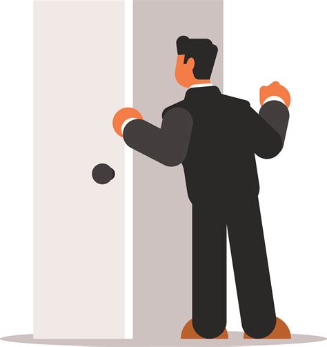 Image Of A Man Opening The Door 22968538 Vector Art At Vecteezy