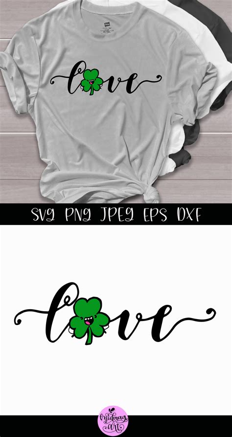 Love Shamrock Svg St Patricks Day Svg By Midmagart Thehungryjpeg