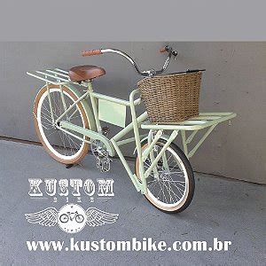 FoodBike Beach Bicicleta Cargo Carga Aro 26 BikeFood Bege Kustom Bik