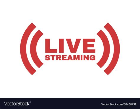 Live streaming logo online stream sign flat Vector Image