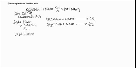 Decarboxylation Of Sodium Salts of carboxylic acids - YouTube