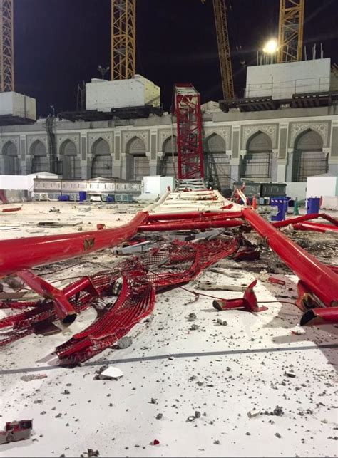 Crane Collapse Grand Mosque Mosque Collapse