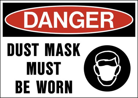 Danger Dust Mask Western Safety Sign