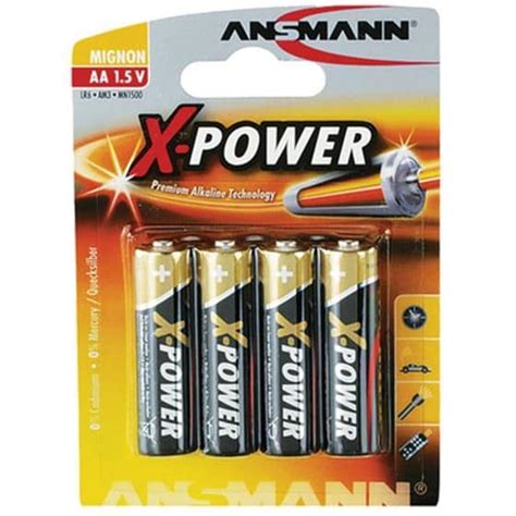 Ansmann AA X Power Alkaline 1 5v 4pk Lyd Bilde Data