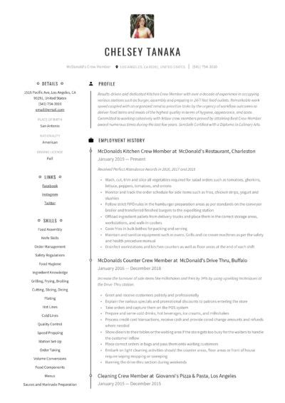 McDonalds Resume Writing Guide 24 Examples 2023