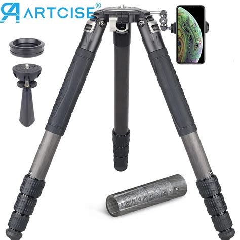 Artcise Carbon Fiber Tripod For Camera Phone Professional Heavy Bowl