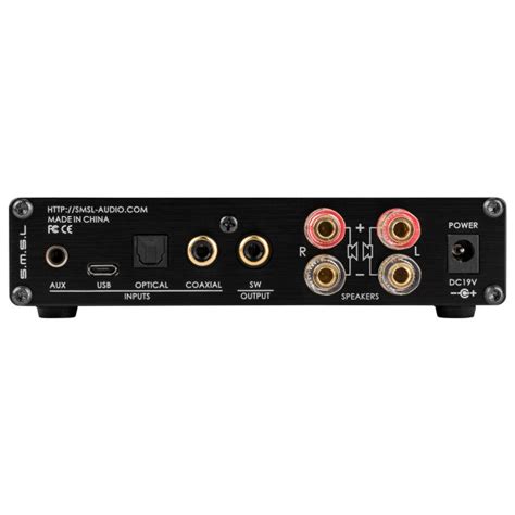 Smsl Q5 Pro Stereo Amplifier Usb Optical Coaxial Dac With Subwoofer