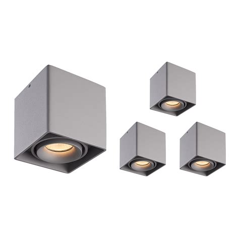 X Dimmable Mounted Ceiling Spotlight Esto Gu Grey Ip Tiltable