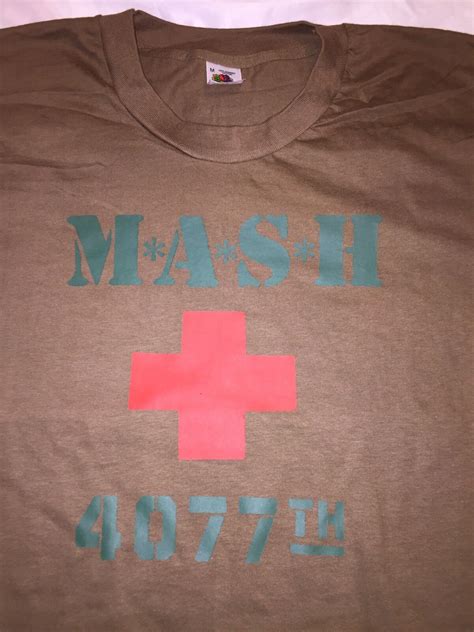 Rare 1970 80s True Vintage Mash TV Show 4077TH Shirt Size Medium Soft