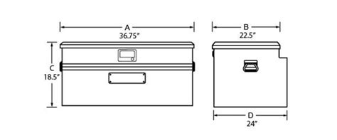 Tradesman Aluminum Flush Mount Truck Tool Box Fullwide 36in Brite