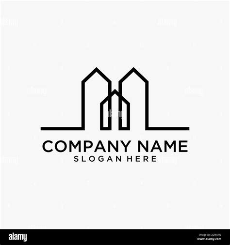 Line Building Logo Design Stock Vector Image And Art Alamy