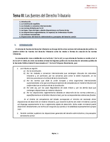 FINANCIEROTema 3 Las Fuentes Del Derecho Tributario Pdf