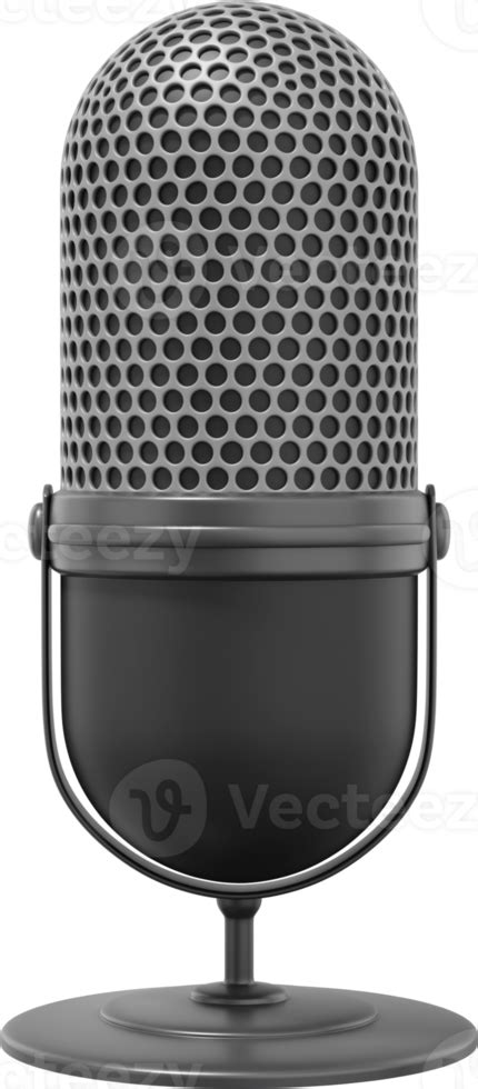 Modern Microphone Realistic Png Isolated Icon On Transparent