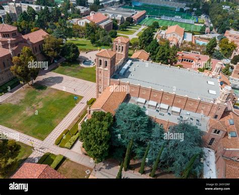 Aerial View Of The Royce Hall At The University Of California Los