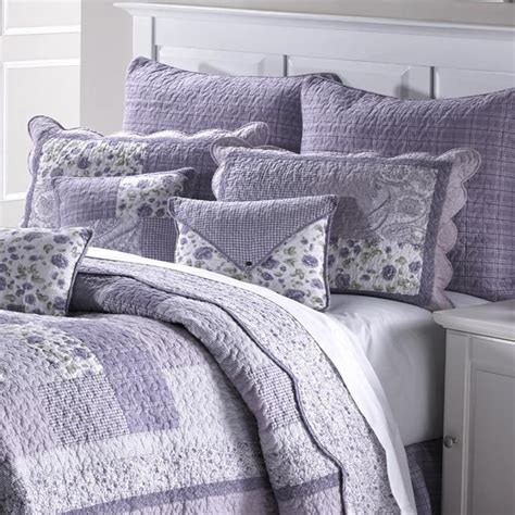 Lavender Rose 3 Piece Cotton Quilt Set