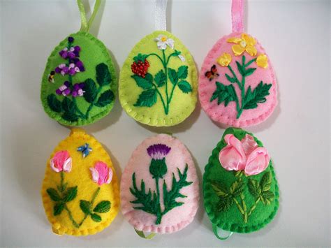 Felt Easter Eggs Felt Easter Decoration Easter Embroidery Etsy Easter Sewing Crafts Easter