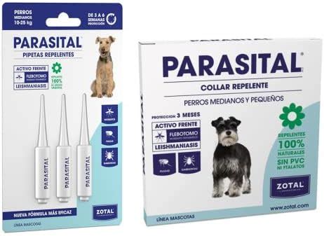 Zotal PARASITAL Pack Collar Antiparasitario Perros Medianos y Pequeños