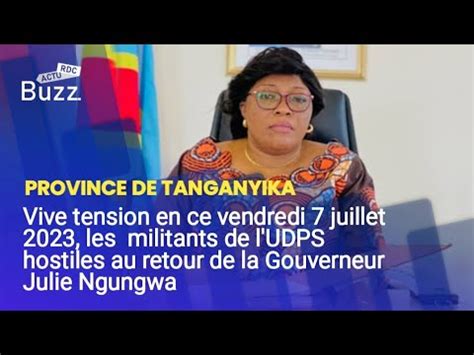 Tanganyika Vive Tension En Ce Vendredi Juillet Youtube