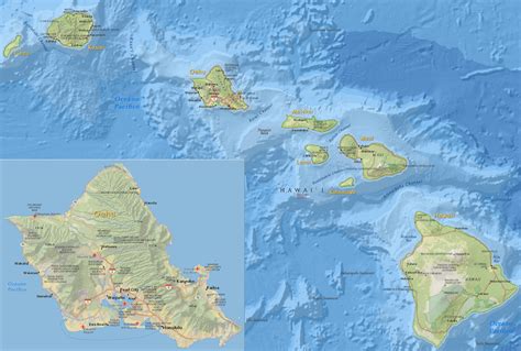 Mapa Físico De Las Islas Hawaii Ilustración Del Vector 46 OFF