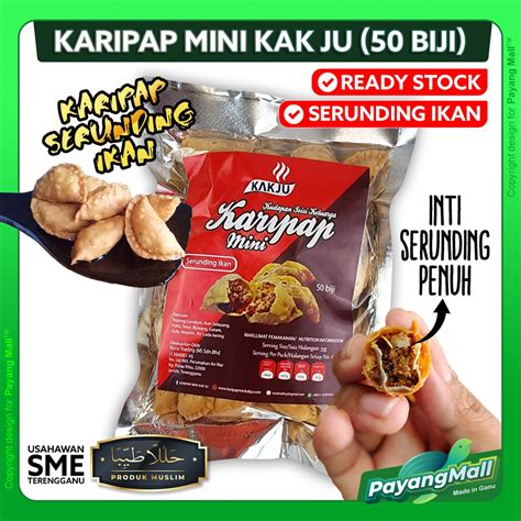 Karipap Mini Serunding Ikan Kak Ju Inti Padat Asli