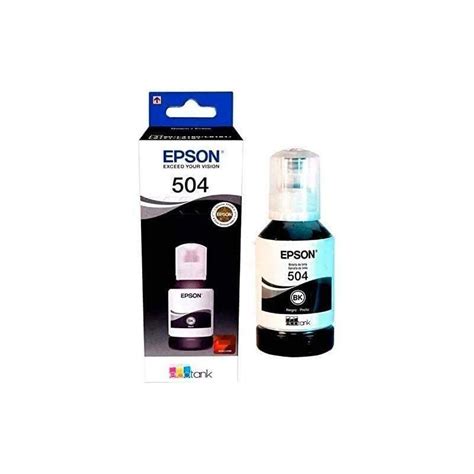 Botella De Tinta EPSON T504 Negro EcoTank L4150 L4160 L6161 L6171 L6191