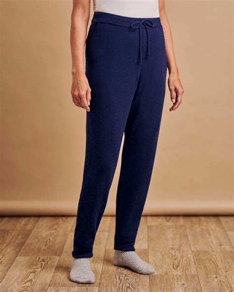 Neo Navy Cashmere Merino Luxe Lounge Joggers Woolovers Au