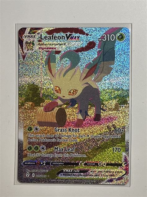 Pokemon Tcg Evolving Skies Leafeon Vmax Pokemon Tcg Single