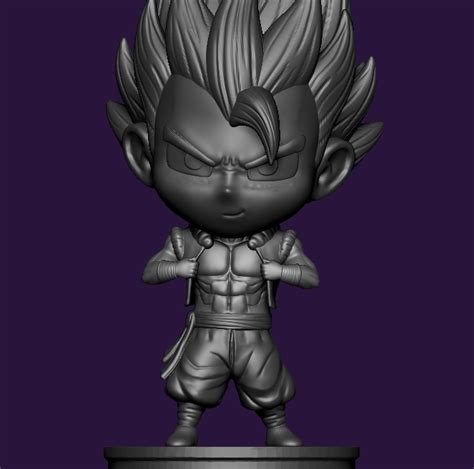 Archivo Stl Gogeta Chibi Dragon Ball Zobjeto Imprimible En D Para