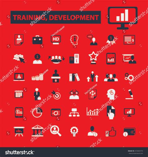 Training Development Icons Stock Vector (Royalty Free) 410465773 ...