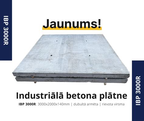Jaunums industriālo betona plātņu sortimentā | Aizputes Betons