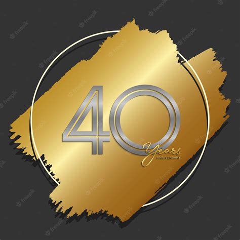 Premium Vector 40 Years Anniversary Logotype Anniversary Celebration Template Design Logo