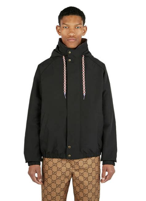 Gucci Web Trim Jacket In Black Gucci
