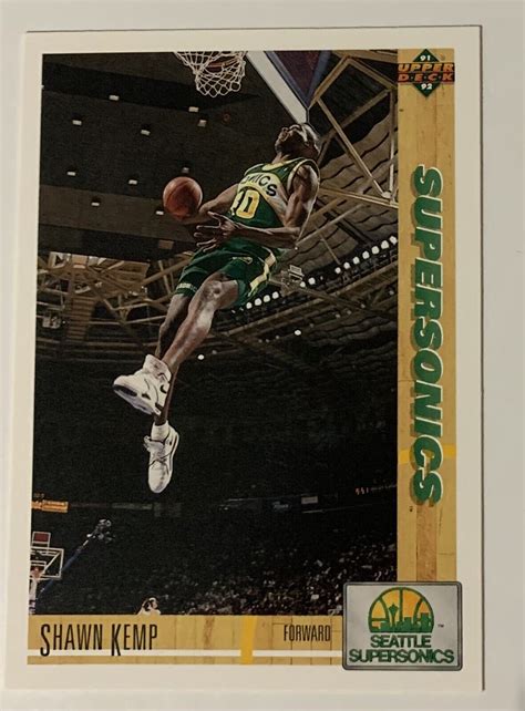 91 92 UPPER DECK SHAWN KEMP SEATTLE SUPERSONICS BASKETBALL CARD 173