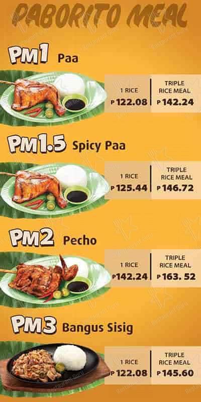 Menu At Mang Inasal Restaurant Mandaluyong Gen Kalentong Hot Sex Picture