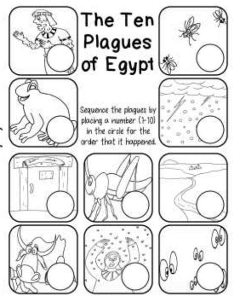 Ten Plagues Of Egypt Activity Sheets