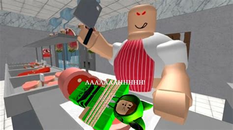 Escape Del Carnicero Malvado En Roblox Tengo Miedo Roblox Butcher