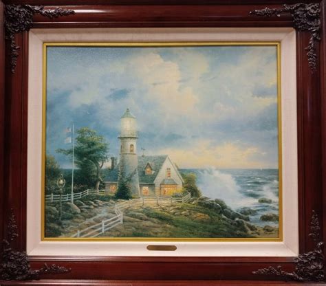 A Light In The Storm Seaside Memories Ii By Thomas Kinkade Etsy