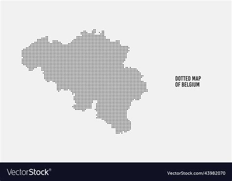 Dotted Map Of Belgium With Light Background Vector Image