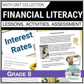 Financial Literacy Ontario Grade Math Unit Budget Simple Compound