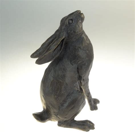 Bronze Hare Moon Gazing By Michael Simpson Pyramid Gallery