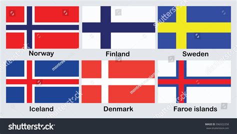 Scandinavian Countries Flags