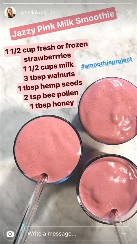 Super Healthy Smoothie Recipes From Instagram Easy Smoothie Recipe