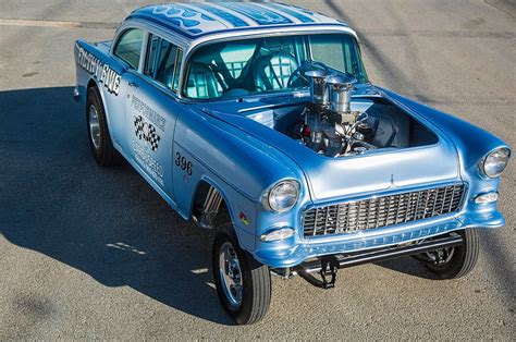 1955 Chevy Gasser 1955 Classic Blue Gm Hd Wallpaper Pxfuel