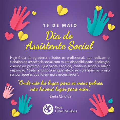 De Maio Dia Do Assistente Social Filhas De Jesus Conhe A A