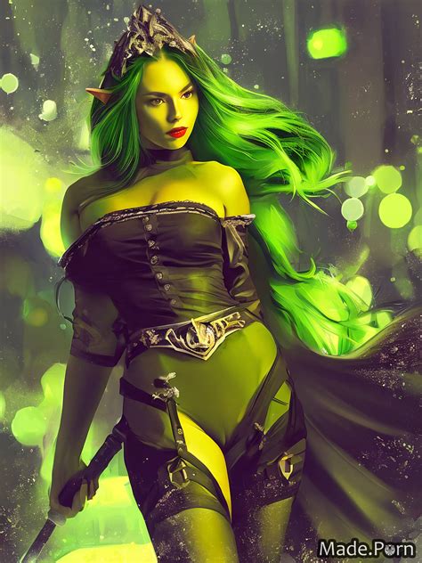Porn Image Of 20 Standing Digital Art Nude Angry Woman Goblin Created By AI