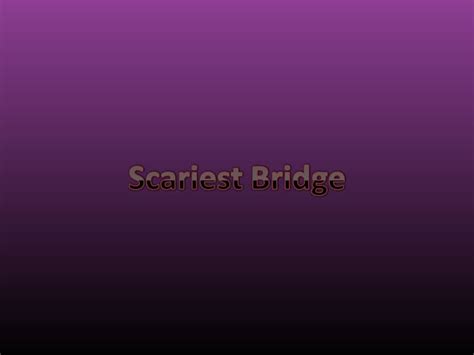 Worlds Scariest Bridge 2014 PPT